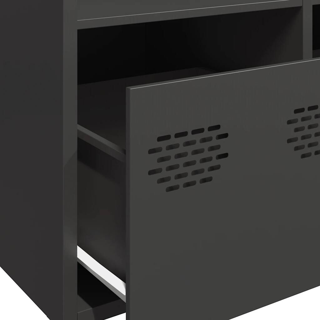 vidaXL Ντουλάπι Μαύρο 68x39x103,5 εκ. από Χάλυβα