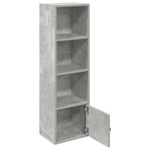 vidaXL Βιβλιοθήκη Γκρι Σκυροδέματος 31x24x102 εκ. Επεξεργ. Ξύλο