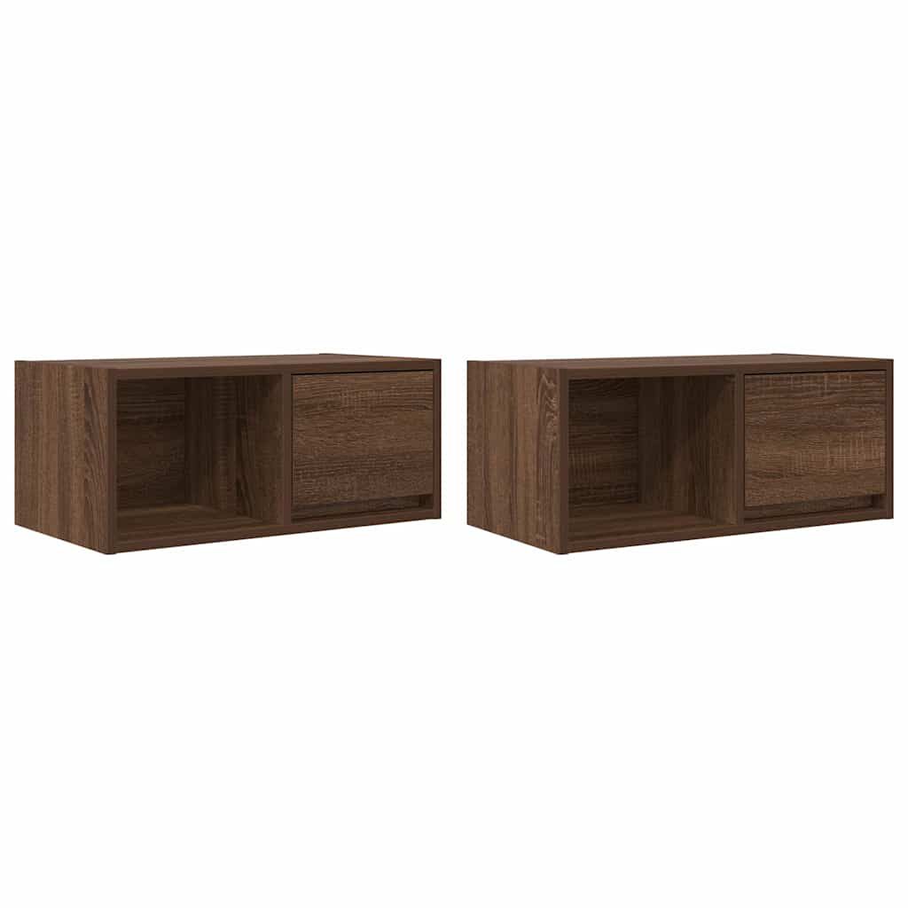 vidaXL Έπιπλα Τηλεόρασης 2 τεμ. 60x31x25,5 εκ. Επεξεργασμένο Ξύλο