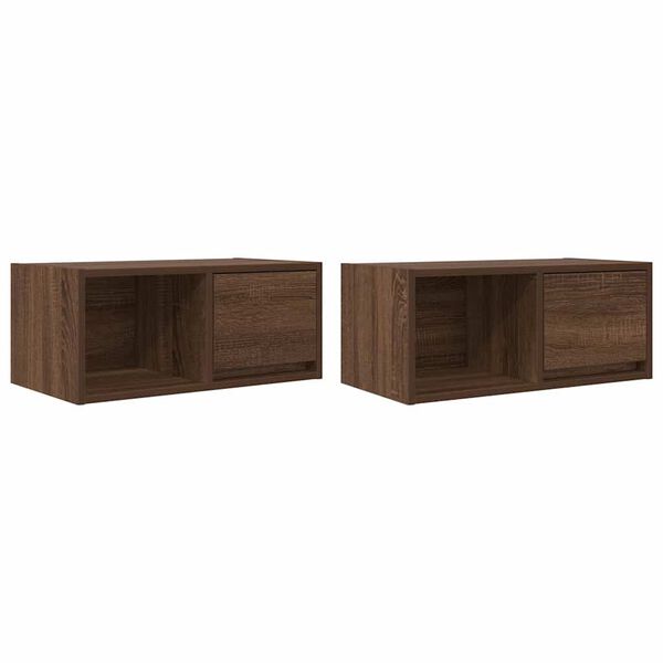 vidaXL Έπιπλα Τηλεόρασης 2 τεμ. 60x31x25,5 εκ. Επεξεργασμένο Ξύλο