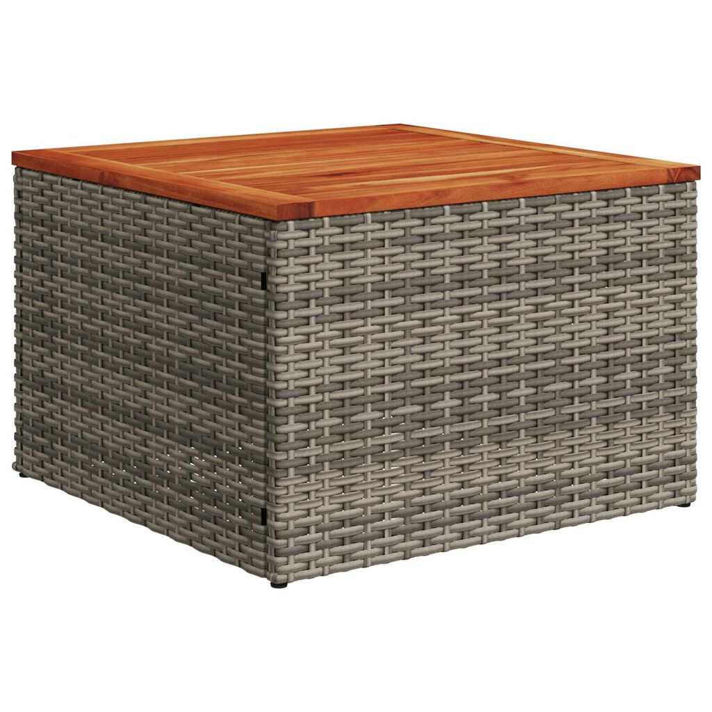 vidaXL Σετ Καναπέ Κήπου 7 pcs Γκρι Πενταθέσιος Ρατάν & Ξύλο