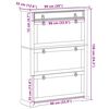 vidaXL Παπουτσοθήκη Corona 99 x 32 x 138 εκ. από Μασίφ Ξύλο Πεύκου