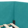 vidaXL Κρεβάτι Γωνίας με κεφαλάρι Τιρκουάζ 90 x 190 cm Βελούδο