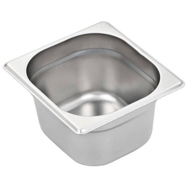 vidaXL Λεκάνες Gastronorm 12 τεμ. GN 1/6 100 χιλ. Ανοξείδωτο Ατσάλι