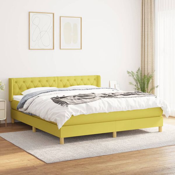 vidaXL &Kappa;&rho;&epsilon;&beta;ά&tau;&iota; Boxspring &mu;&epsilon; &Sigma;&tau;&rho;ώ&mu;&alpha; &Pi;&rho;ά&sigma;&iota;&nu;&omicron; 160x200 &epsilon;&kappa;.&Upsilon;&phi;&alpha;&sigma;&mu;ά&tau;&iota;&nu;&omicron;