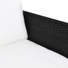 vidaXL Σαλόνι Κήπου 3 Τεμαχίων Μαύρο από Συνθετικό Ρατάν με Μαξιλάρια