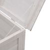 vidaXL Μπαούλο Αποθ. Κήπου Λευκό 198,5x50x56,5εκ Μασίφ Ξύλο Ελάτης