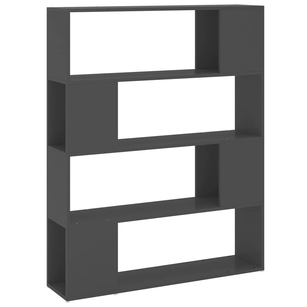 vidaXL Βιβλιοθήκη/Διαχωριστικό Χώρου Γκρι 100 x 24 x 124 εκ.