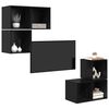 vidaXL Σετ επίπλου τηλεόρασης 4 pcs Μαύρη δρυς 37 x 37 x 72 εκ