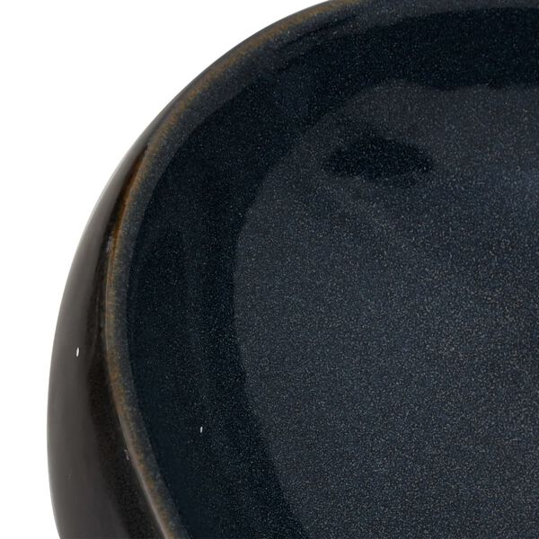 vidaXL Νιπτήρας Οβάλ Μαύρος και Μπλε 59 x 40 x 15 εκ. Κεραμικός