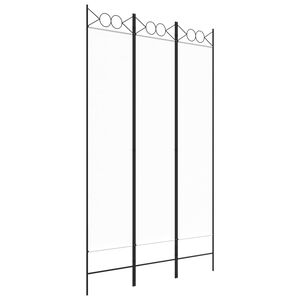 vidaXL Διαχωριστικό Δωματίου με 3 Πάνελ Λευκό 120 x 200 εκ. Υφασμάτινο
