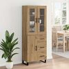 vidaXL Highboard &mu;&epsilon; &sigma;&upsilon;&rho;&tau;ά&rho;&iota; 2 pcs Artisan Oak &Epsilon;&pi;&epsilon;&xi;&epsilon;&rho;&gamma;&alpha;&sigma;&mu;έ&nu;&omicron; &xi;ύ&lambda;&omicron;