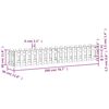 vidaXL Ζαρντινιέρα Υπερυψωμένη Σχ Φράχτη 200 x 30 x 30 εκ. Μασίφ Πεύκο