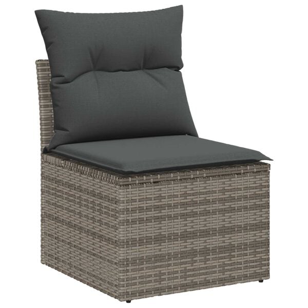vidaXL Σετ Καναπέ Κήπου 6 pcs Γκρι 55 x 62 x 69 εκ Πολυ ράταν