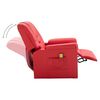 vidaXL Πολυθρόνα Μασάζ Ανακλινόμενη Κόκκινη από Συνθετικό Δέρμα