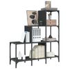 vidaXL Βιβλιοθήκη Μαύρη 92x30x102 εκ. Επεξεργασμένο Ξύλο & Μέταλλο