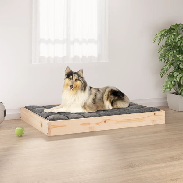 vidaXL Κρεβάτι Σκύλου 91,5 x 64 x 9 εκ. από Μασίφ Ξύλο Πεύκου