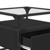 vidaXL Τραπεζάκι Σαλονιού Μαύρο 50x50x45 εκ. με Γυάλινες Πόρτες