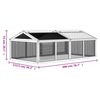 vidaXL Κουτί Περίφραξης Μόκα 200x112,5x74 εκ. από Μασίφ Ξύλο Πεύκου