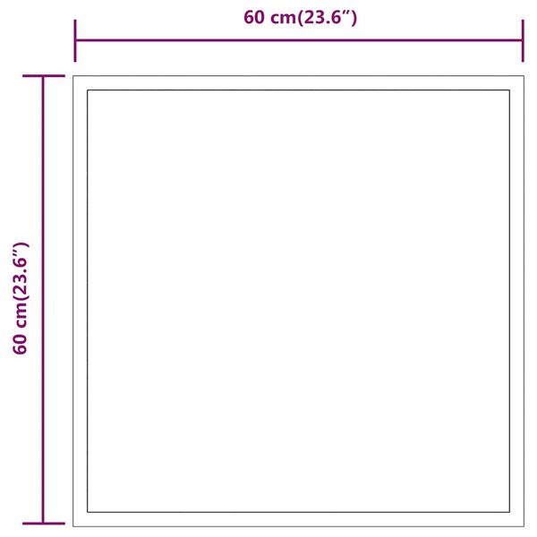 vidaXL Καθρέφτης Μπάνιου με LED 60x60 εκ.