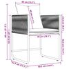 vidaXL Καρέκλες Κήπου 4 pcs Μαύρο και Ανθρακί 50.5 x 53.5 x 63.5 εκ.