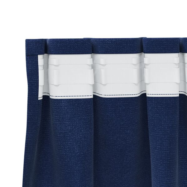 vidaXL Κουρτίνες με κουρτίνες 2 pcs Σκούρο Μπλε 140 x 140 cm Βελούδο