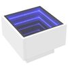 vidaXL Κομοδίνο Άπειρο Φως LED Λευκό 40x40x30 εκ.