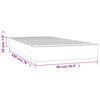 vidaXL Στρώμα με Pocket Springs Μαύρο 90x190x20 εκ. Βελούδινο