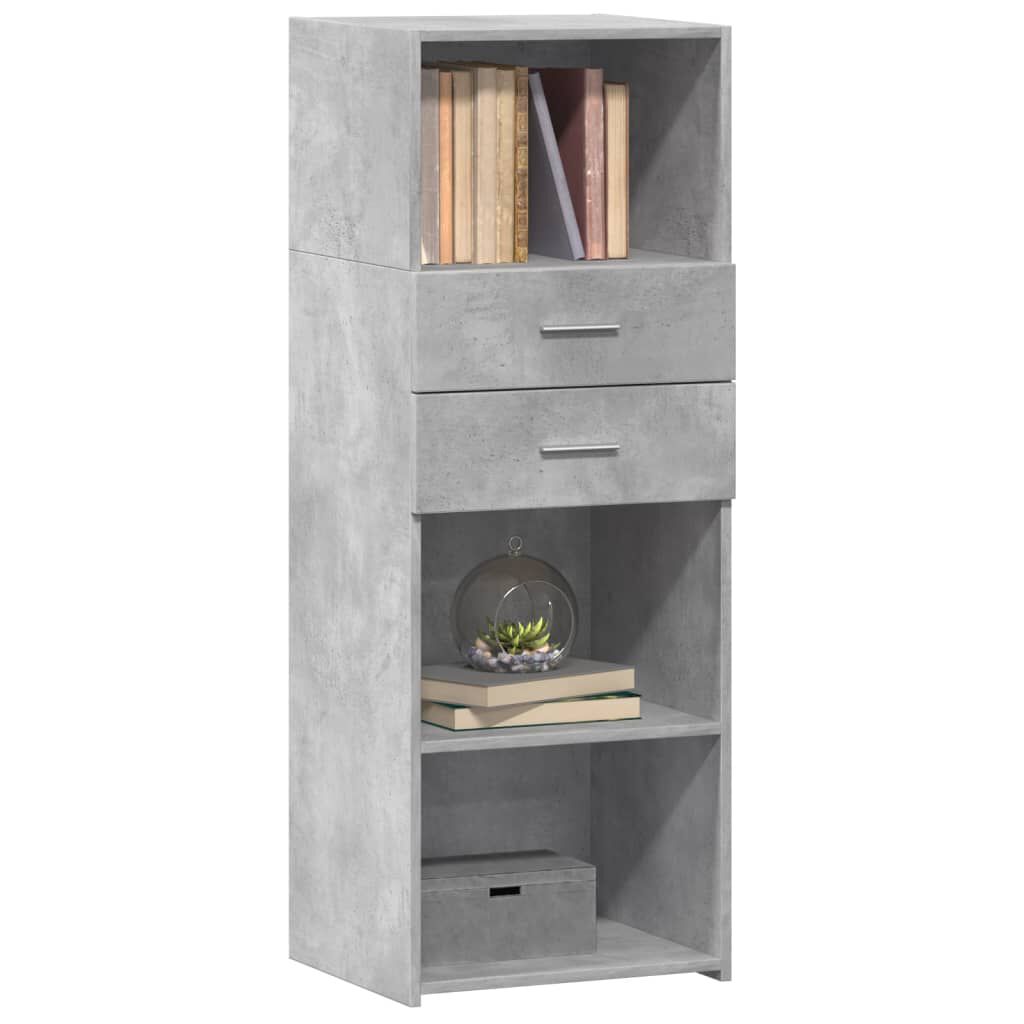 vidaXL Ντουλάπι Γκρι Σκυρ. 45x42,5x124 εκ. από Επεξεργασμένο Ξύλο