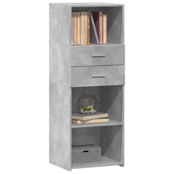 vidaXL Ντουλάπι Γκρι Σκυρ. 45x42,5x124 εκ. από Επεξεργασμένο Ξύλο