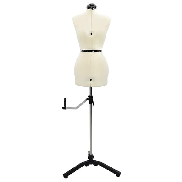 vidaXL Ρυθμιζόμενη Φόρμα Φορέματος Γυναικεία Κρεμ s Βελούδο