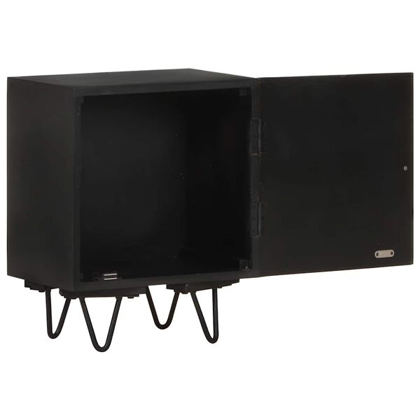 vidaXL Κομοδίνο 40 x 30 x 50 εκ. Ορειχάλκινη Πρόσοψη Μασίφ Ξύλο Μάνγκο