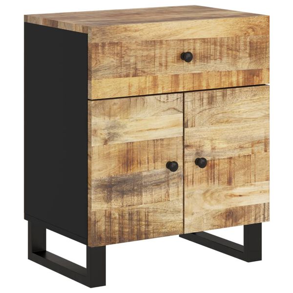vidaXL Κομοδίνο 50x33x60 εκ. Μασίφ Ξύλο Μάνγκο & Επεξεργασμένο Ξύλο