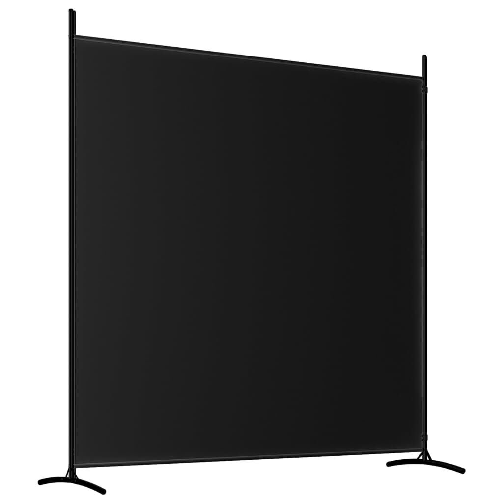 vidaXL Διαχωριστικό Δωματίου με 2 Πάνελ Μαύρο 348x180 εκ. από Ύφασμα