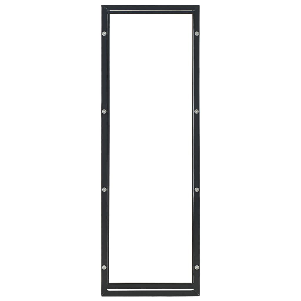 vidaXL Ράφι Καυσόξυλων Μαύρο 50 x 20 x 150 εκ. Ατσάλινο