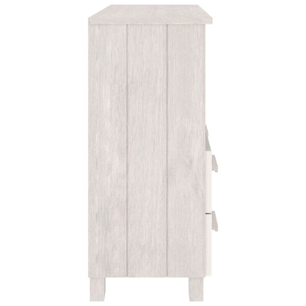 vidaXL Ντουλάπι HAMAR Λευκό 85 x 35 x 80 εκ. από Μασίφ Ξύλο Πεύκου