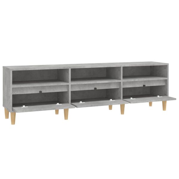 vidaXL Έπιπλο Τηλεόρασης Γκρι Σκυρ. 150x30x44,5 εκ. Επεξ. Ξύλο