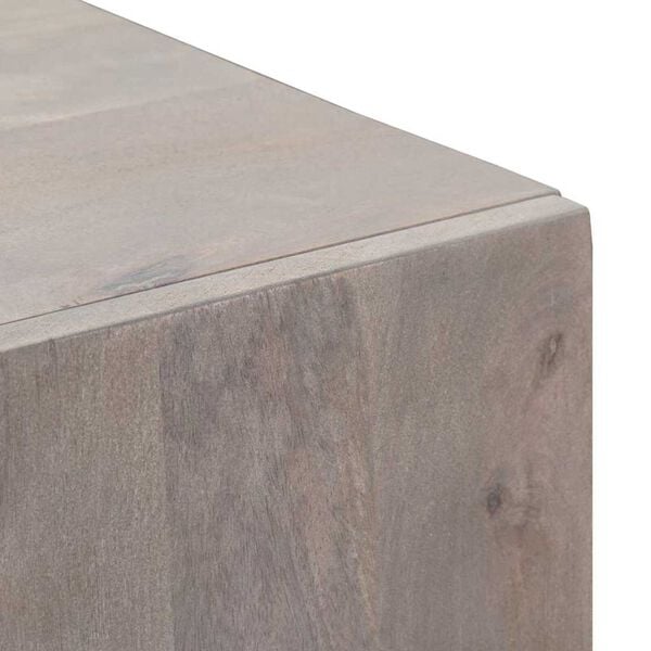 vidaXL Highboard Γκρι και Χρυσό 40 x 33.5 x 110 εκ Μασίφ ξύλο μάνγκο