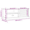 vidaXL Έπιπλο Τηλεόρασης VIGO 106 x 40 x 40 εκ. από Μασίφ Ξύλο Πεύκου