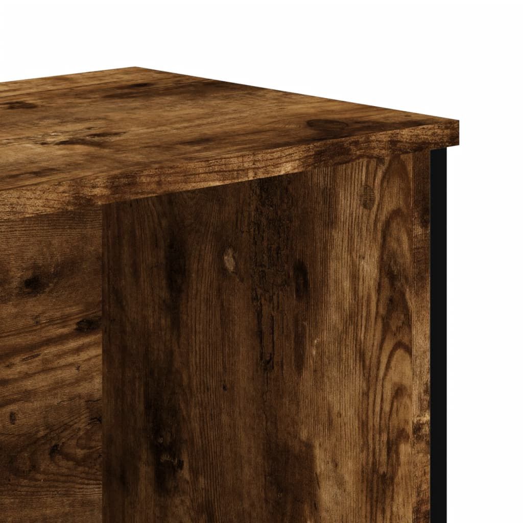 vidaXL Βιβλιοθήκη Καπνιστή Δρυς 50x31x137,5 εκ. από Επεξεργασμένο Ξύλο