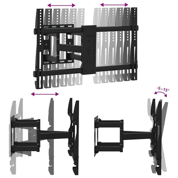 vidaXL Βάση Τηλεόρασης Επιτοίχια για 37-80Ιν Max VESA 600x400χιλ. 40κ.