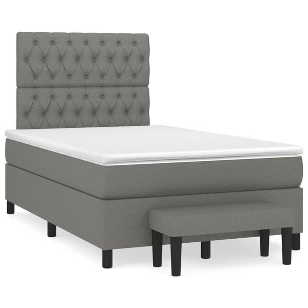 vidaXL &Kappa;&rho;&epsilon;&beta;ά&tau;&iota; Boxspring &mu;&epsilon; &Sigma;&tau;&rho;ώ&mu;&alpha; &Sigma;&kappa;&omicron;ύ&rho;&omicron; &Gamma;&kappa;&rho;&iota; 120x200 &epsilon;&kappa;. &Upsilon;&phi;&alpha;&sigma;&mu;ά&tau;&iota;&nu;&omicron;