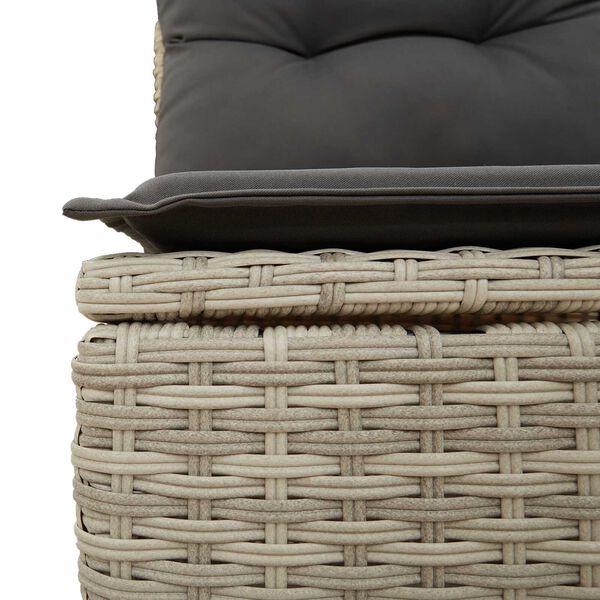 vidaXL Σετ Καναπέ Κήπου 6 pcs Γκρι 55 x 55 x 37 εκ Ρατάν, Πολυεστέρας