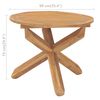 vidaXL Τραπεζαρία Κήπου Ø90 x 75 εκ. από Μασίφ Ξύλο Teak
