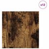 vidaXL Πίνακες Διακόσμησης 12 pcs Καπνιστή δρυς 30 x 30 x 0.3 εκ
