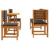 vidaXL Σετ Μπιστρό Κήπου 4 pcs Καφέ Μασίφ ξύλο ακακίας