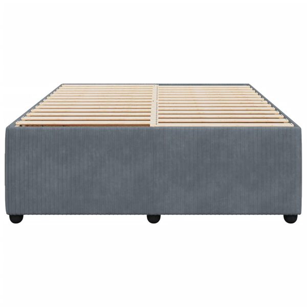vidaXL Σκελετός Κρεβατιού Χωρίς Στρώμα Γκρι 140x200 εκ. Βελούδινο