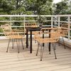vidaXL Σετ Τραπεζαρίας Κήπου 5 Τεμαχίων από Συνθετικό Ρατάν