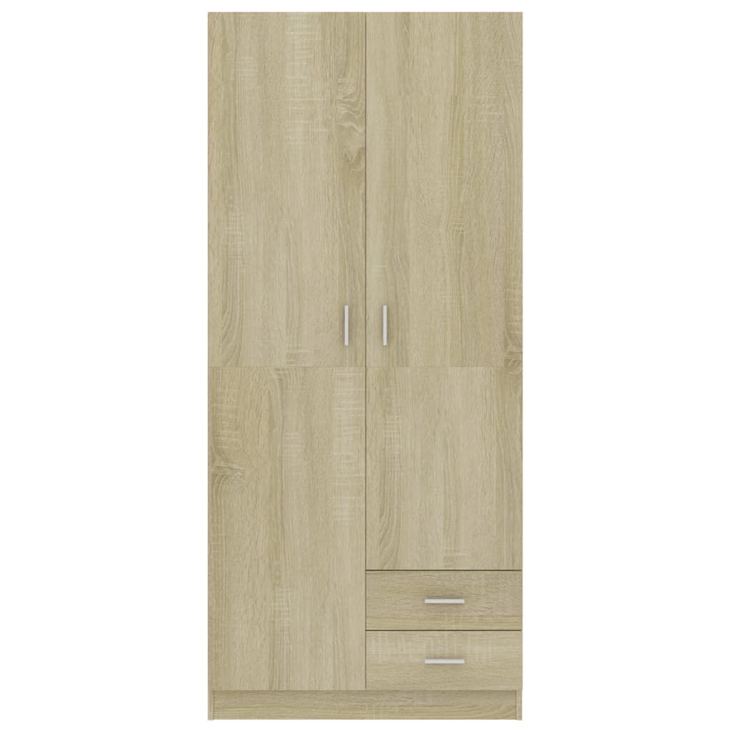 vidaXL Ντουλάπα Χρώμα Sonoma-Δρυς 80 x 52 x 180 εκ. από Επεξ. Ξύλο