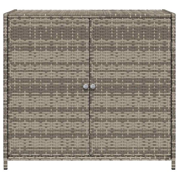 vidaXL Ντουλάπι Αποθήκευσης Κήπου Γκρι 83x45x76 εκ. από Συνθ. Ρατάν